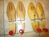 Vintage Red-Hed Wooden Shoe Forms