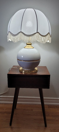 Vintage Porcelain Table Lamp , 1980S Italy - Art Vintage Italian