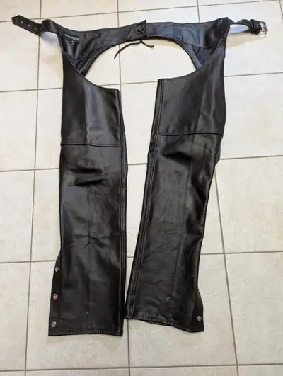 Women's leather pants, vest and jacket Men's leather jacket, vest and chaps Excellent, nearly new co...