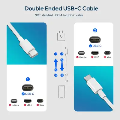 USB Type C to USB C and other cables, View more