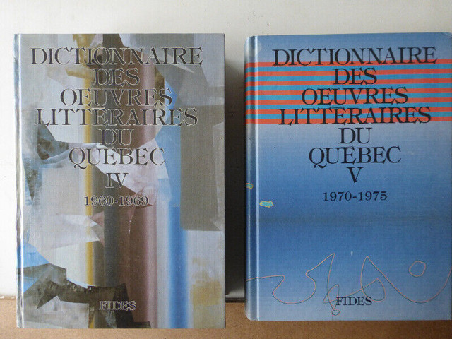 Dictionnaire des oeuvres littéraires du Québec tome 1 à 5 dans Manuels  à Longueuil/Rive Sud - Image 3