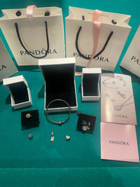 Pandora bracelet and charms - never worn with original packaging