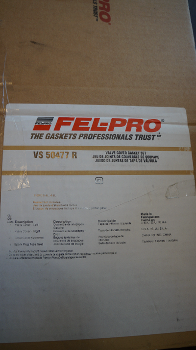 Selling a Fel-Pro VS 50477 R Valve Cover Gasket Set for Ford 4.6 L or 5.4 L. The Gasket Set is BRAND...