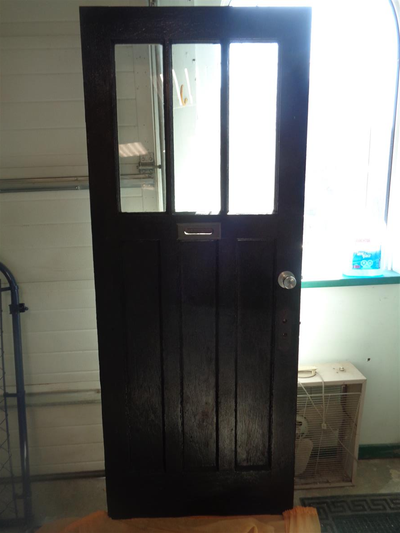 antique 1920s solid wood DORSET style Exterior Door, View more