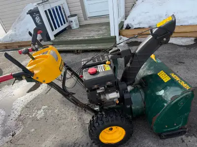 Working snow blower, View more