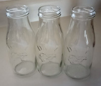 Vintage Dairy Country Milk Bottles Drinking Glasses -  Set of 3