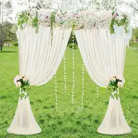 Ivory Backdrop for Wedding Party Events 5ft x 10ft chiffon
