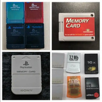 MEMORY CARDS - PS1 PS2 N64 Gamecube