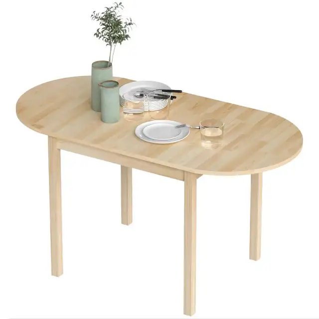 Natural drop leaf solid Wood Kitchen Table, Drop Leaf Tables in Dining Tables & Sets in Markham / York Region - Image 4