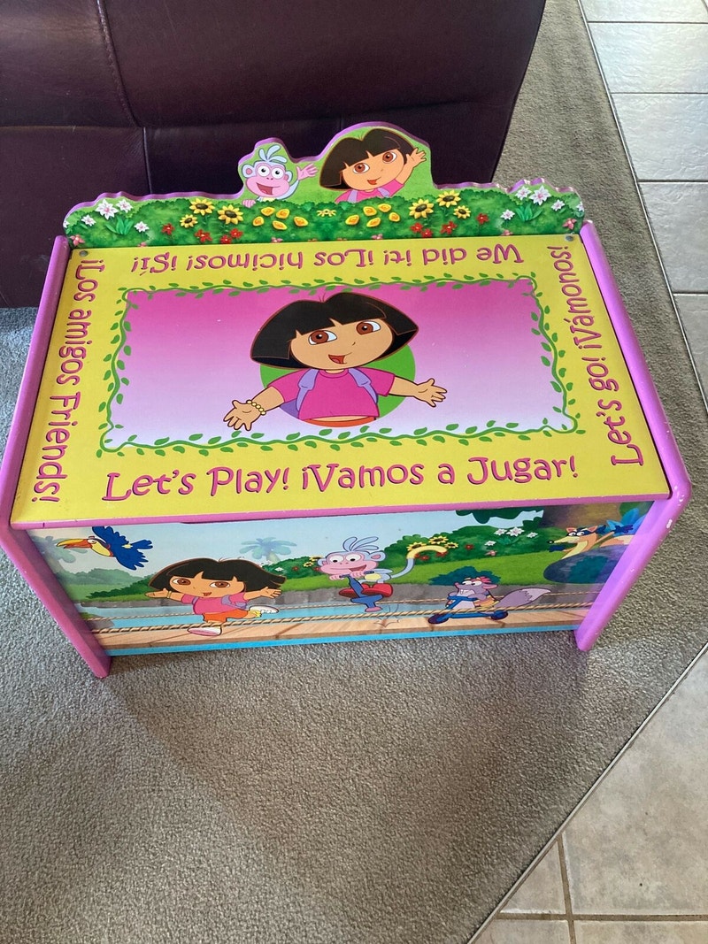 Dora The Explorer Toy chest/ storage bench/ seat Storage