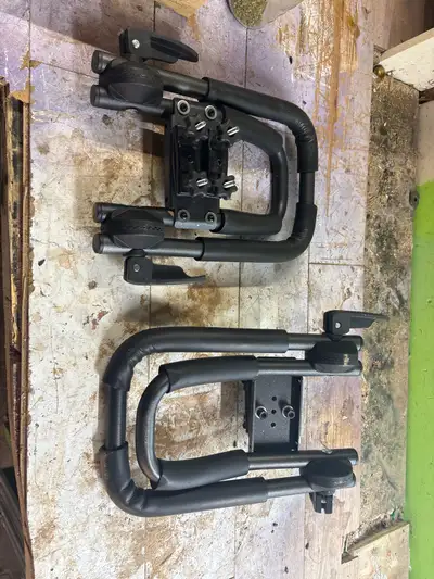 These folding kayak racks are perfect for transporting your kayak. They are in used condition, but f...