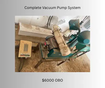 Complete Vacuum pump system including VFD. Ideal for slaughter house etc.