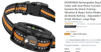 Rechargeable Dog Bark Collar and Dog Shock Bark Collar