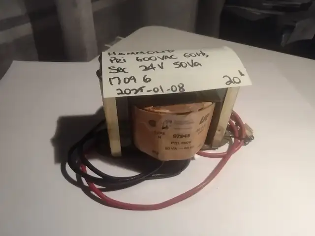 HAMMOND TRANSFORMER PRI 600VAC SEC 24VAC 50VA STYLE 2AH in Electrical in Laval / North Shore - Image 2