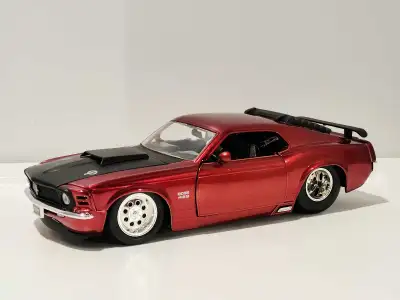 1970 Ford Mustang Boss 429 Blk Hood 1:24 diecast model , View more