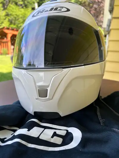 Check out this HJC motorcycle helmet, perfect for any rider looking for safety and style on the open...
