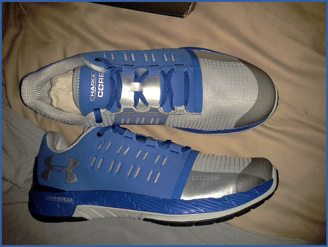 Under Amour Charged Core Ultra Blue Metallic Silver in Men's Shoes in Mississauga / Peel Region