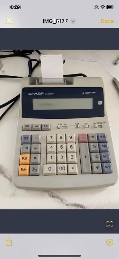 Sharp printing calculator, View more