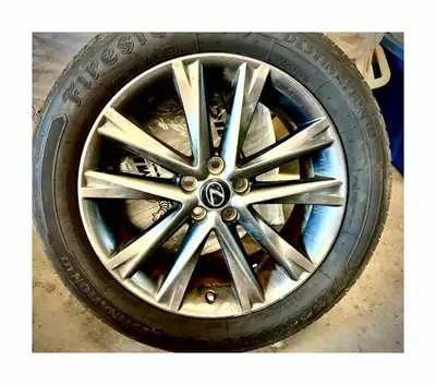 20082025 Lexus RX & Toyota Highlander Rims & Firestone All-Season Tire Package 4 pre-owned 235/55R19...