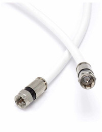 Coax cables white RG59  coaxial cable with connectors 