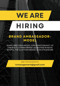 Hiring a Model for a brand new athleisure clothing brand