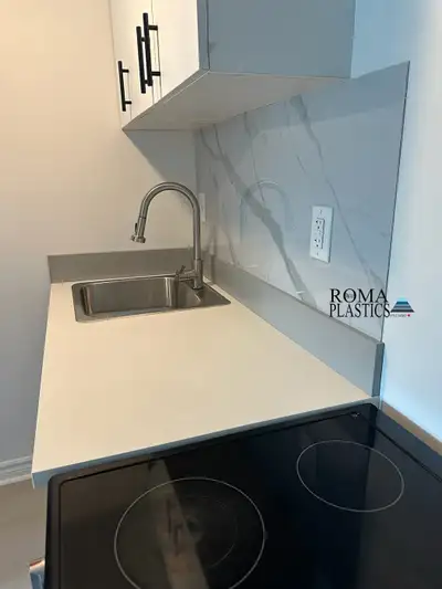 4 X 8 FT, 3mm Wall Sheets Looks like Marble, Porcelain Quartz Slab. 100% waterproof, very high quali...