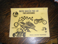 Rupp Snowmobile, Motor Cycles Master Price List Parts Accessory