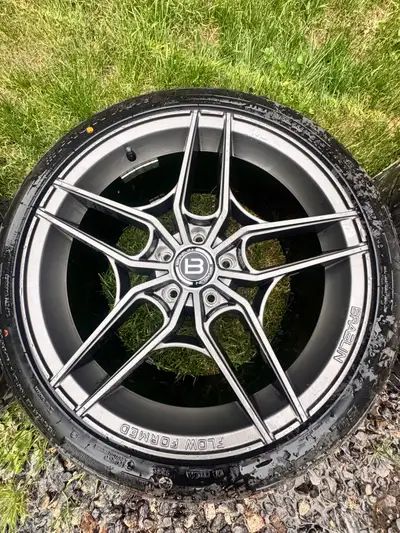 I have a set of “19” 5x120 wheels with brand new rims and brand new tires I had them on my Acura but...