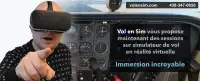 Sessions de simulateur de vol en réalité virtuelle