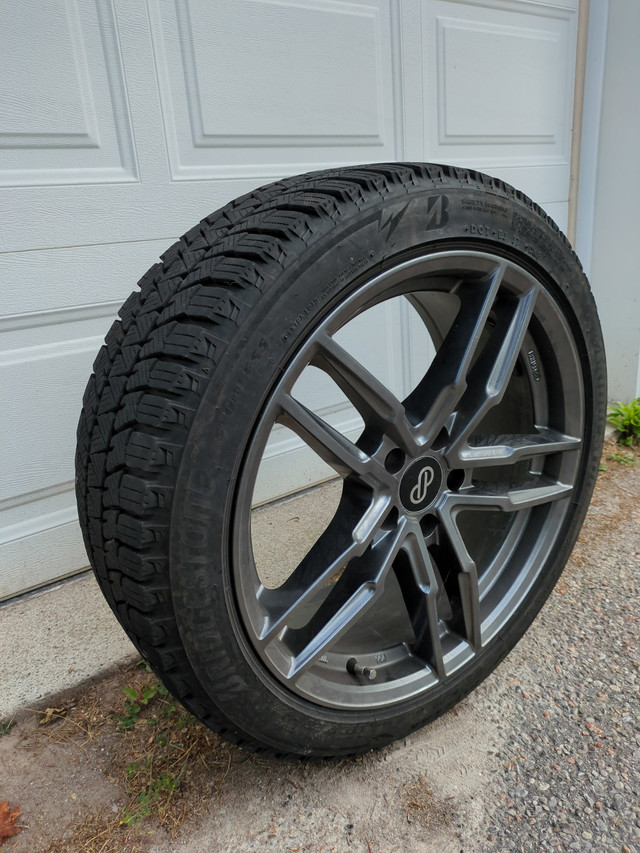 Enkei SS05 18” wheels in Hyper Gray with Blizzaks in Tires & Rims in Mississauga / Peel Region - Image 2