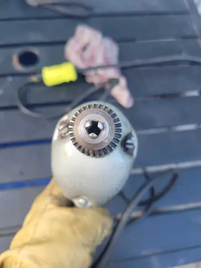 3/8" electric drill works well , View more