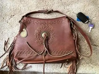 Faux leather western cowgirl purse