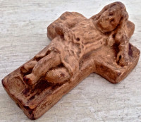 Antiquité Collection Art religieux Enfant sur une croix