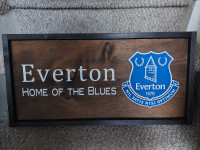 Everton FC wooden sign 