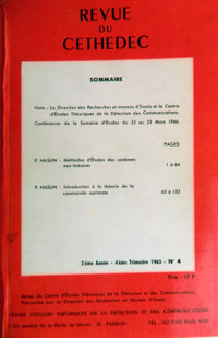 Revue du CETHEDEC 2ème Année 4ème Trimestre 1965 No4