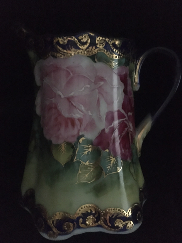 Royal Cobalt Blue Creamer Jug -Hand Painted 1800 French in Arts & Collectibles in City of Toronto