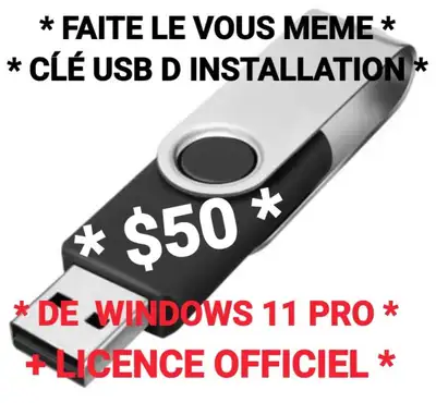 CLÉ USB D INSTALLATION DE WINDOWS 11 + LICENCE, View more