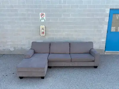 Grey Modern Sectional Sofa with Chaise - Free Delivery, View more