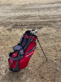 Golf clubs and bag 