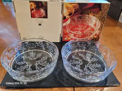 Cristal d'arques Christmas Holly Serving Dish/Bowl (EACH), View more