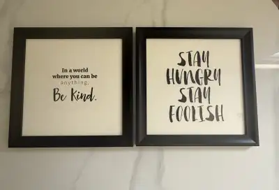 Framed Inspirational Quote Prints - Set of 2, View more