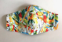 GREAT HAND MADE PARROTS MASK w LINING & POCKET for FILTER