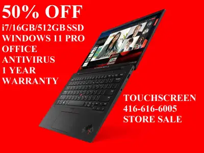Lenovo ThinkPad X1 Carbon i7/32GB RAM/512GB SSD 50% OFF STARTING, View more