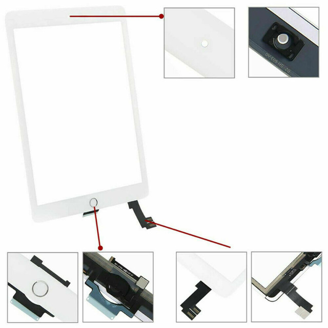 Écran tactile OEM Digitizer pour iPad Air 2 A1566 A1567 blanc dans iPad et tablettes  à Sherbrooke