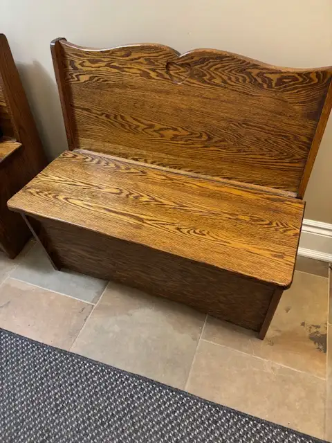 Solid Wood bench with storage in Other in Peterborough - Image 3