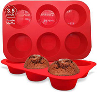Walfos mega muffin silicone baking trays pack of 2 new