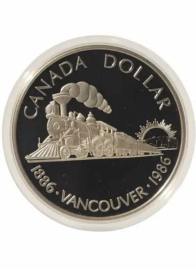 1986 Canada Silver Dollar Proof Coin. Unopened Capsule, Complete, View more