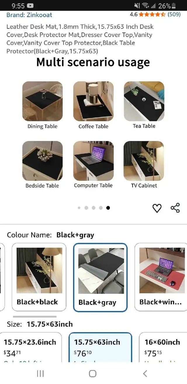 NEW Zinkooat Desk Mat in Desks in Markham / York Region - Image 2