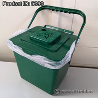 Small Green Compost Bin w/ Carrying Handle