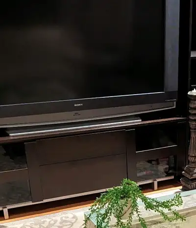Meuble télé commode brun foncé - dark brown TV table stand, View more